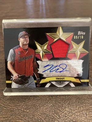 2025 Topps MLB All Star Game Mike Trout Greats Relic Auto #/10 Angels MAGAR-MT2 - Image 1 of 2
