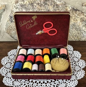 Belding Corticelli Travel Sewing Mending Kit With Scissors & Thread Spools - Bild 1 von 9