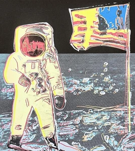 ANDY WARHOL - Moonwalk - firmato, edizione numerata 474/2400, 60 x 60 cm, CMOA - Foto 1 di 5