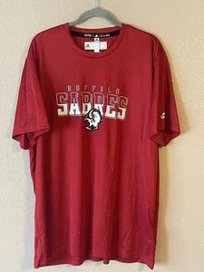 Men’s 2XL NWOT Buffalo Sabres Adidas Throwback Logo Short Sleeve Shirt Red - Picture 1 of 8