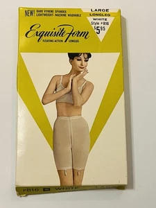 Vintage 60er Jahre exquisite Form langes Bein Shapewear Mieder Shorts weiß L NEU 816 - Bild 1 von 2