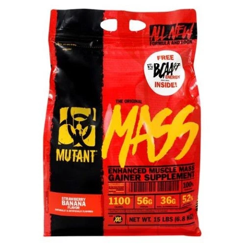 Muscle Mass Gainer Banana Strawberry 15 lbs  by Mutant - Image 1 of 1