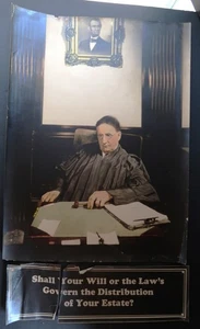 Vintage Bank Propaganda Poster Farbe Nachlassplanung Testament Gesetz Richter Rarität obskur - Bild 1 von 21