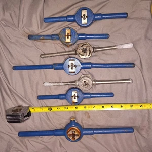 Lot Of 7  Machinist Die Handles - 4 are Wells Brothers Company vtg little giant - Picture 1 of 10
