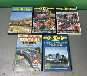 SANTA FE Trains DVD Lot of (5) Cajon Pass/New Mexico/Odyssey Pentrex BNSF Train - Picture 1 of 20
