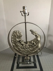 Uttermost Ambler First In NEW Design Driftwood Swirl Lamp Silver Chrome - Picture 1 of 17