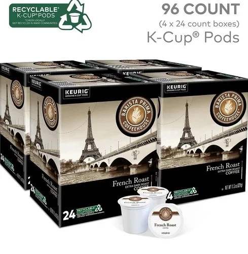 4x Barista Prima Coffeehouse French Roast K-Cups Coffee Pack 24/Box exp08/25 - Image 1 of 1