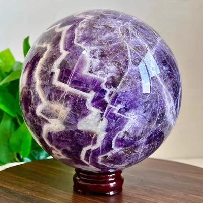 13.11LB Large Natural Dreamy Amethyst ball Quartz crystal Sphere Crystal Reiki - Image 1 of 4