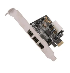 Syba SY-PEX30016 3 Port IEEE 1394 Firewire 1394B & 1394A PCIe 1.1 x1 Card TI ... - Picture 1 of 5