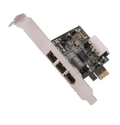 Syba SY-PEX30016 3 Port IEEE 1394 Firewire 1394B & 1394A PCIe 1.1 x1 Card TI ... - Image 1 of 4