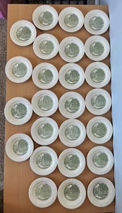 Vintage Lot of 25 Taylor Smith Homer Laughlin USA Pastoral Small Plates Saucers - Picture 1 of 4