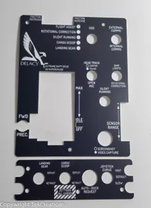 Elite Dangerous Thrustmaster Warthog HOTAS Throttle Plates - Delacy - Picture 1 of 2