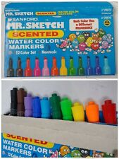 Vintage 98 Mr Sketch Watercolor Markers 10 Pack Scented Rainbow No Pinks EUC Art