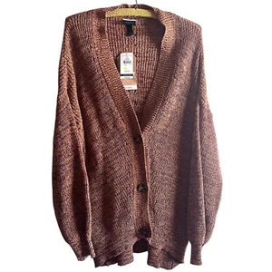 Buckle Daytrip Long Cardigan Sweater Size Small Oversized Dad Wine Brown Button - Picture 1 of 8