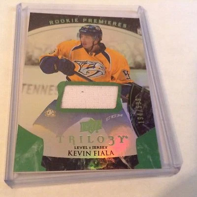 15-16 2015-16 UPPER DECK TRILOGY KEVIN FIALA ROOKIE GREEN JERSEY /599 108 PREDS - Image 1 of 2