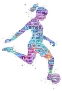 word art personalised gift present keepsake football team group ladies manager - Picture 1 of 6