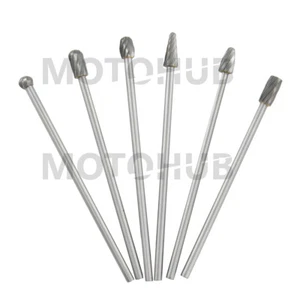 6pcs 1/4" Tungsten Steel Carbide Burr Rotary Drill Bits Tools Cutter Files Set - Picture 1 of 10