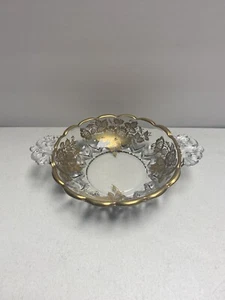 Crystal Dish With Gold - Picture 1 of 3