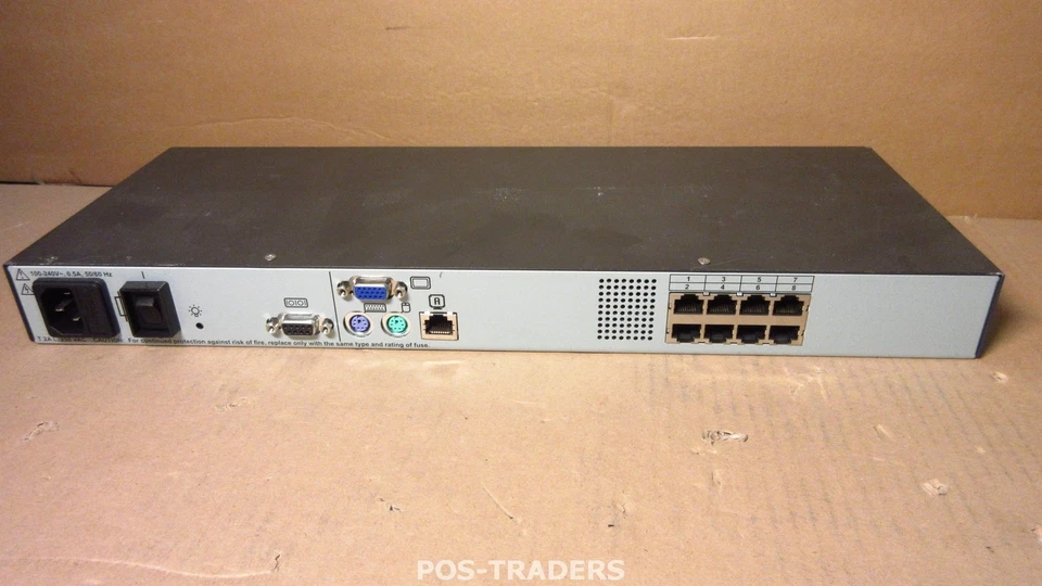 HP 396630-001 RJ45 8-Port KVM Switch 8-PORTS LAN RJ-45 - VGA PS/2 - EXCL CABLES - Bild 1 von 1