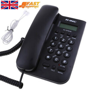 Large Button Landline Corded Phone Home Office Desk Telephone Caller ID Redial