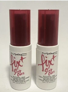 2 X MAC fix + Stay Over Setting Spray Mist Alcohol-Free Travel Mini 13ml 0.44oz - Picture 1 of 3