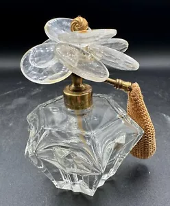 Rare Antique Glass Perfume Bottle 4.5" Tall - Picture 1 of 5