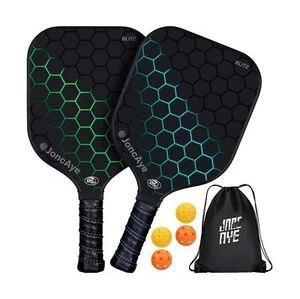 JoncAye Pickleball-Paddles-Set of 2 with 4 Balls, Racket Bag, USAPA Compliant... - Picture 1 of 8