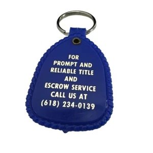Vtg The Lawyers Title Insurance Corporation Advertising Plastic Keychain Keyring - Picture 1 of 3