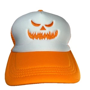 New Embroidered Jack-o-lantern Pumpkin SnapBack Trucker Vented Hat Cap Baseball - Picture 1 of 7