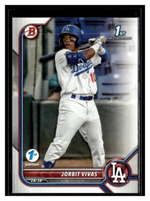 2022 Bowman 1st Edition #BPPF-24 Jorbit Vivas Prospects Los Angeles Dodgers - Image 1 of 2