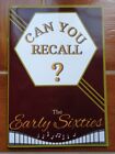 Can you recall? - The Early Sixties Puzzle and Quiz Book - New