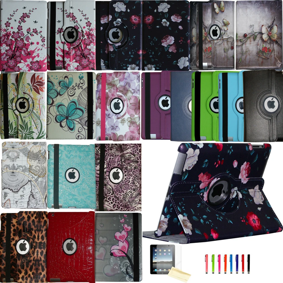 360 Rotating Smart Case Cover Stand Magnetic Leather for New & Old Apple iPad - Image 1 of 1