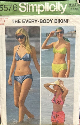 Simplicity 5576 Size 12-14 Bikini Sewing Pattern - Image 1 of 2