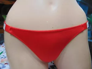 Victoria's Secret Rhinestone Satin Thong Panties Size X-Large Stk# VS - Picture 1 of 3