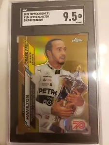2020 TOPPS CHROM F1 #134 LEWIS HAMILTON GOLD REFRAKTOR 70 SGC 9,5 BAHRAIN - Bild 1 von 1