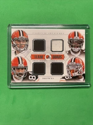 2014 Panini National Treasures Team Quads Manziel /Cameron /Gordon /West  22/49 - Image 1 of 2