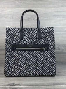 Bolso de Mano Michael Kors Kempner Logo Grande Norte Sur - Nuevo con Etiquetas - (Negro y Crema) - Imagen 1 de 7