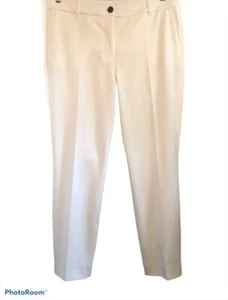 J.CREW Mujer Pantalones de Vestir Carrera Marfil Elastizados Bolsillos Frontales Planos con Cremallera 6 Nuevos Sin Etiquetas - Imagen 1 de 11