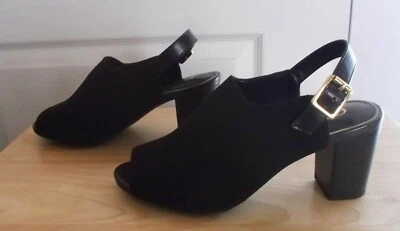 CHAPS WADELY NEGRO PEEP TOE CABESTRILLO TRASERO - TACÓN 3" - TALLA 8B - NUEVO EN CAJA Foto 1 de 4