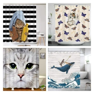 Cortina de Ducha Western para Baño Cortinas de Baño Estampado Floral y Animal Us Foto 1 de 4