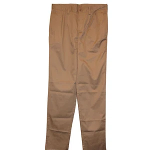 Lands End Uniform Boys Size 20, 36" Inseam, Unhemmed Pleated Chino Pant, Khaki - Picture 1 of 4