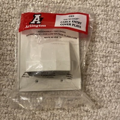 Lote de 10 Arlington CE2 The Scoop Reversible Cable Entrada Cubierta Placa Doble Banda Foto 1 de 2