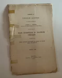 1899 Pamphlet NE Telephone & Telegraph Co Proposed Legislation State Supervision - Picture 1 of 4