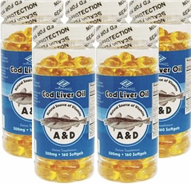 2 Nu-Health Cod Liver Oil (320 Softgels 500 Mg) Good for Eye. 10 Months Supply