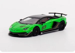 Modellino auto Maxwell scala 1/64 Lamborghini Aventador SVJ #63 verde pressofuso regalo - Foto 1 di 6