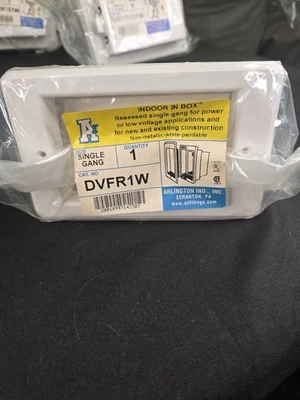 Caja de montaje empotrada eléctrica/salida Arlington DVFR1W, una sola banda Foto 1 de 4