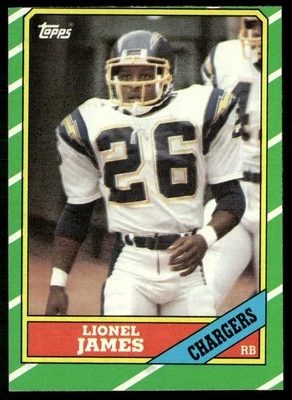 Lionel James 1986 Topps #232 San Diego Chargers EX MC - Image 1 of 2