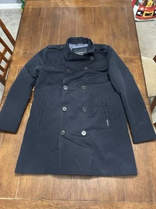 SUPERDRY Navy Blue Remastered Rogue Mid Length Trench Coat Men’s Size 2XL XXL - Picture 1 of 6