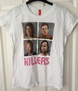 The Killers T Shirt Indie Rock Band Merch Tee Ladies Size 8-10 White - Picture 1 of 1