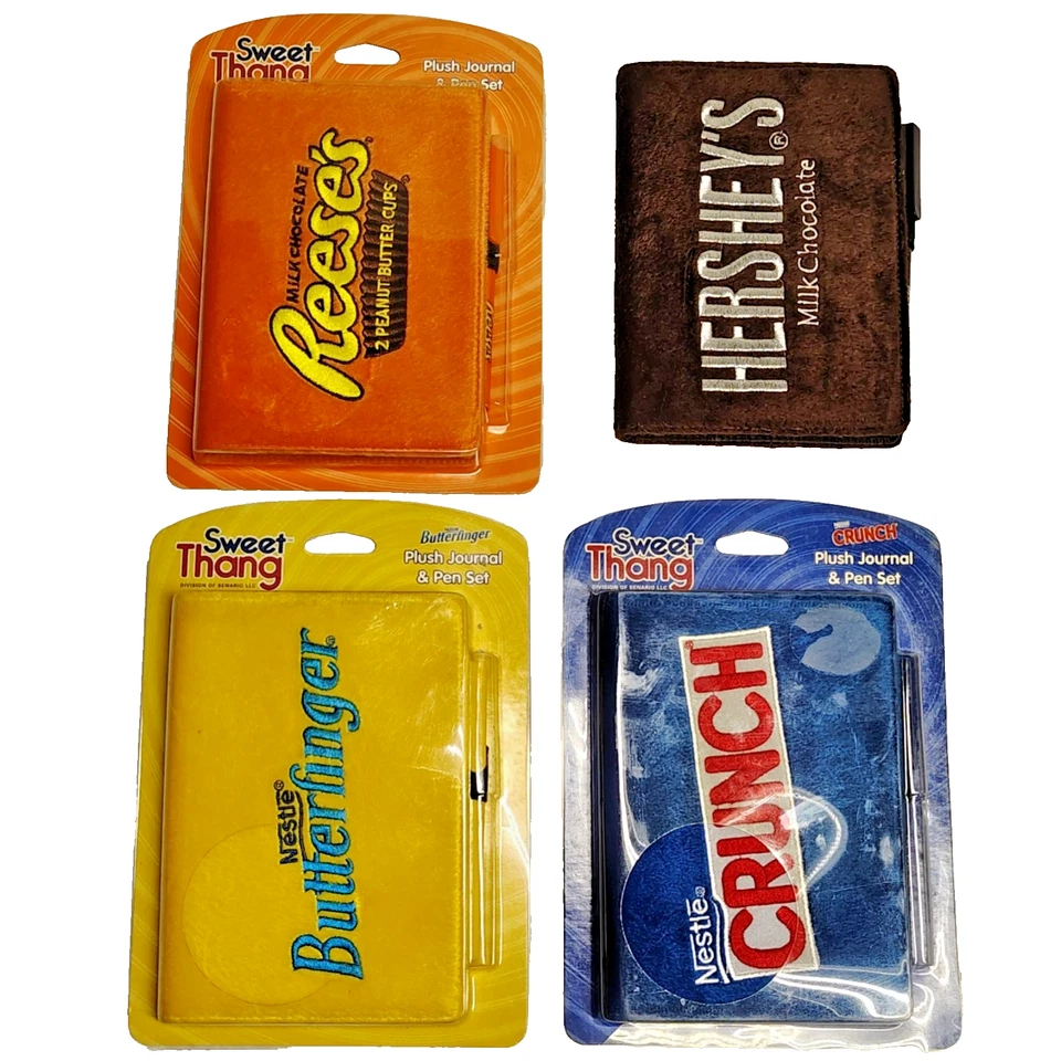Sweet Thang Candy Bar Plush Journal & Pen Reeses Crunch Hersheys Butterfinger - Image 1 of 4